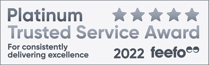Feefo Platinum Award 2022