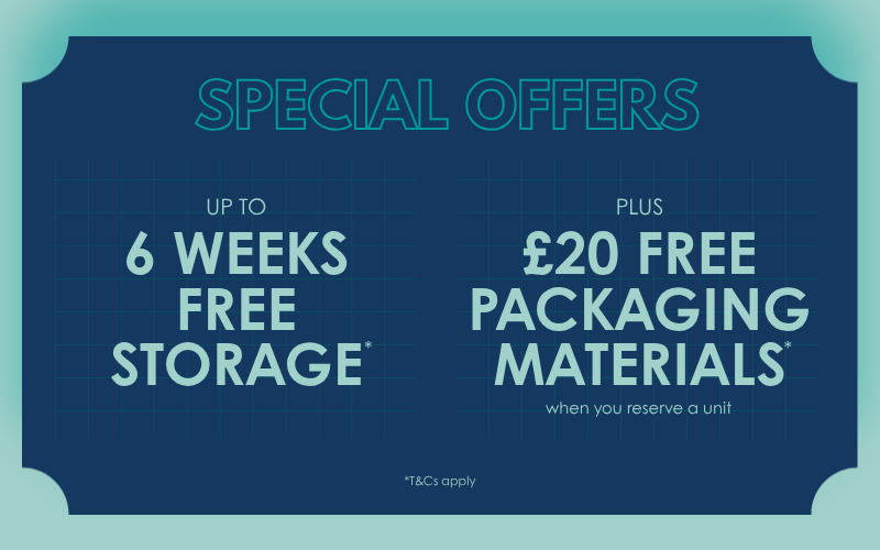 special offer, up to 6 weeks free and £20 worth of free packaging